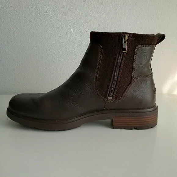 UGG Harrison Moto, Stout Leather (Espresso Brown), Size Women 12 - Picture 2 of 12